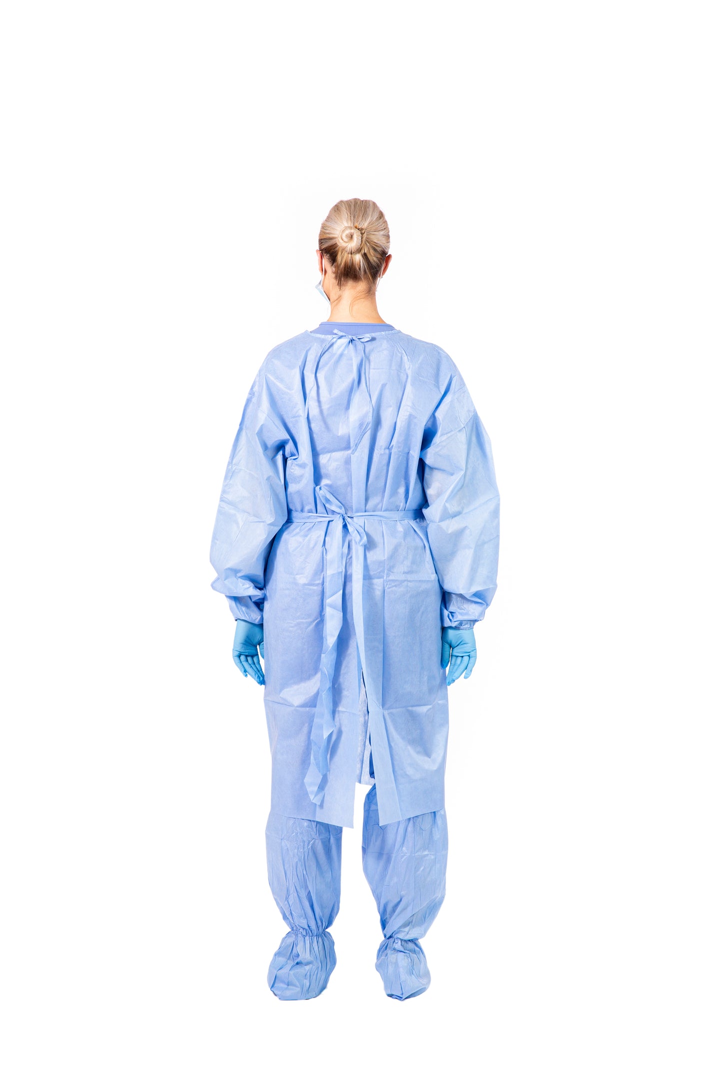 Disposable Isolation Gowns Medium Weight Elastic Cuffs Long Sleeves (100 Pack)