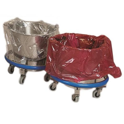 Disposable Kickbucket Liners | 250-Pack | Clear & Red Biohazard Options, Leak-Resistant Liners for Medical & Surgical Use