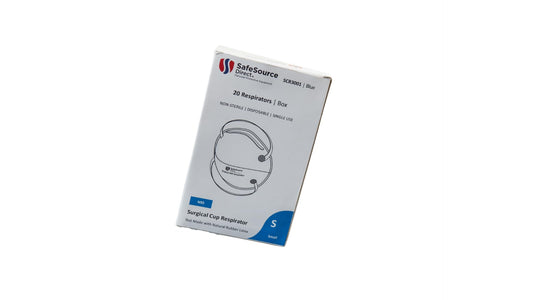 SafeSource Direct N95 Surgical Cup Respirator Masks | 20-Pack | NIOSH Approved | Blue Disposable Industrial N95 Cup Masks